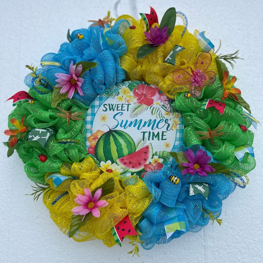Summertime door wreath